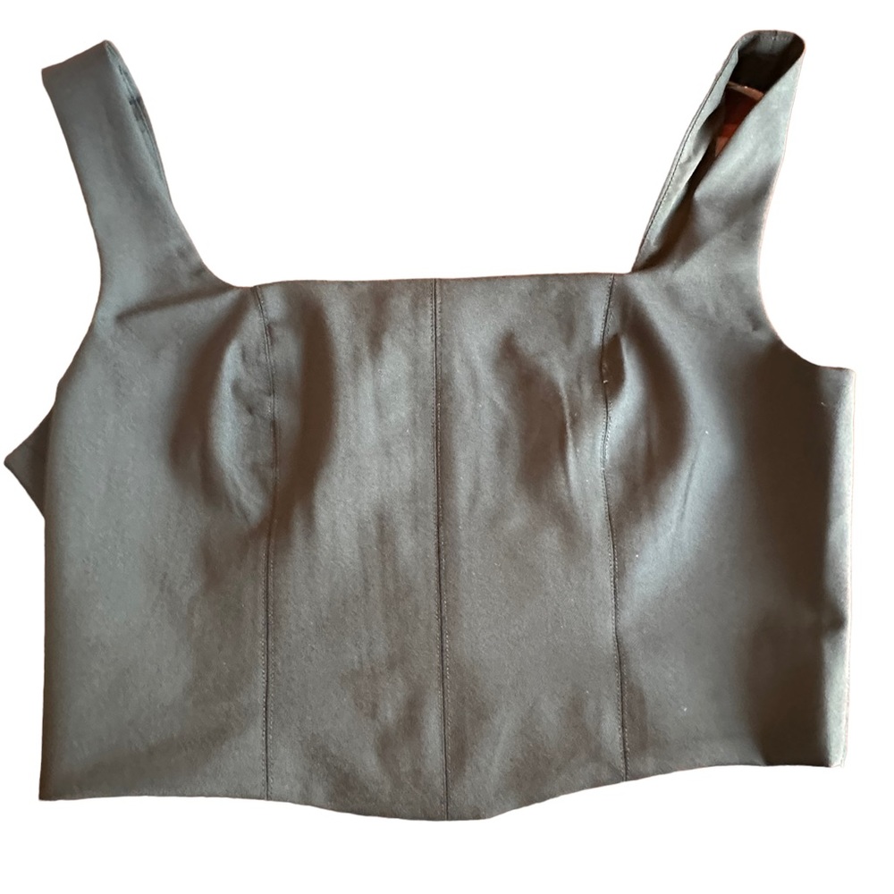 House of Harlow 1960 Black Zip Back Top